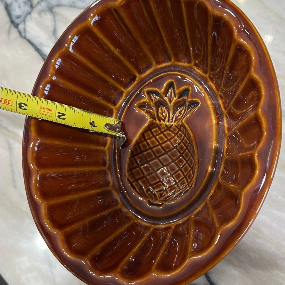 Williams-Sonoma Brown Glazed Ceramic Pineapple Mold Baking dish - Picture 8 of 9